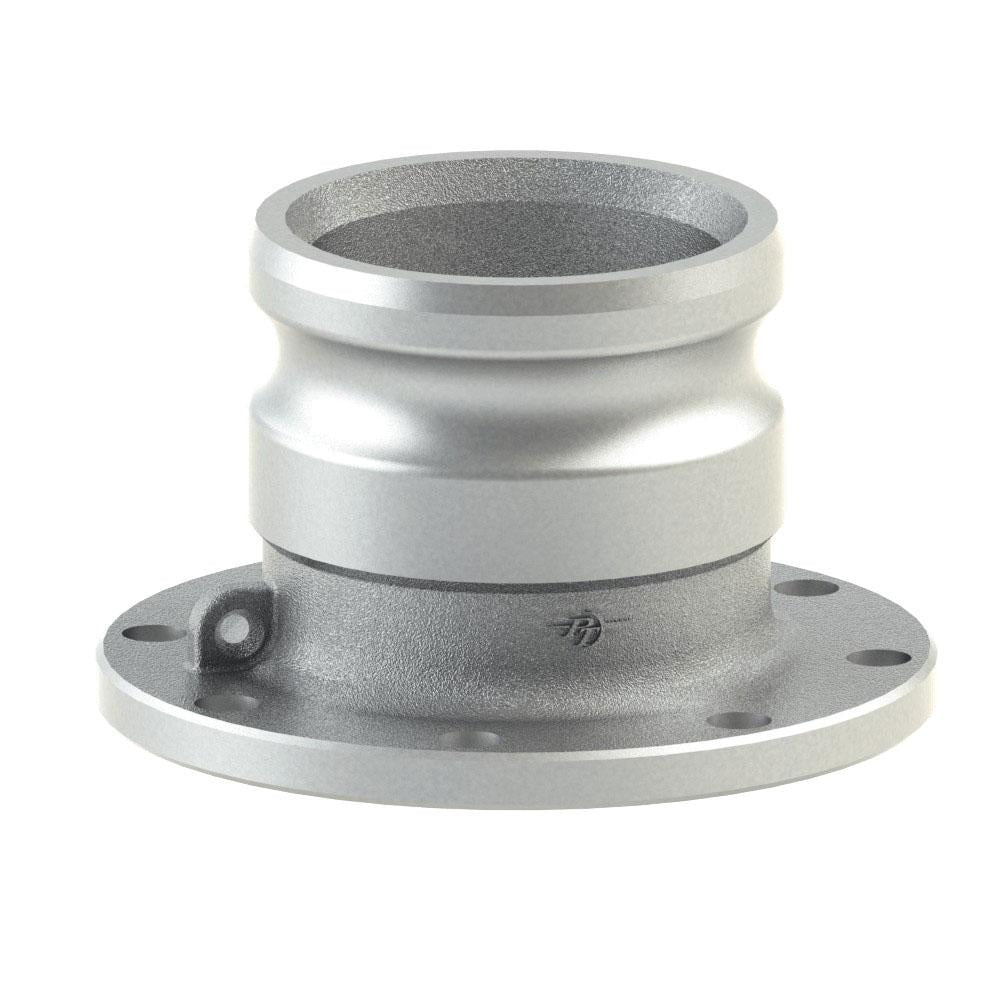 68564000 (TTF40A) by PT-Coupling | Petroleum Handling Cam & Groove Adapter | Type TTFA | 4" Adapter x 4" TTMA Flange | Ductile Iron