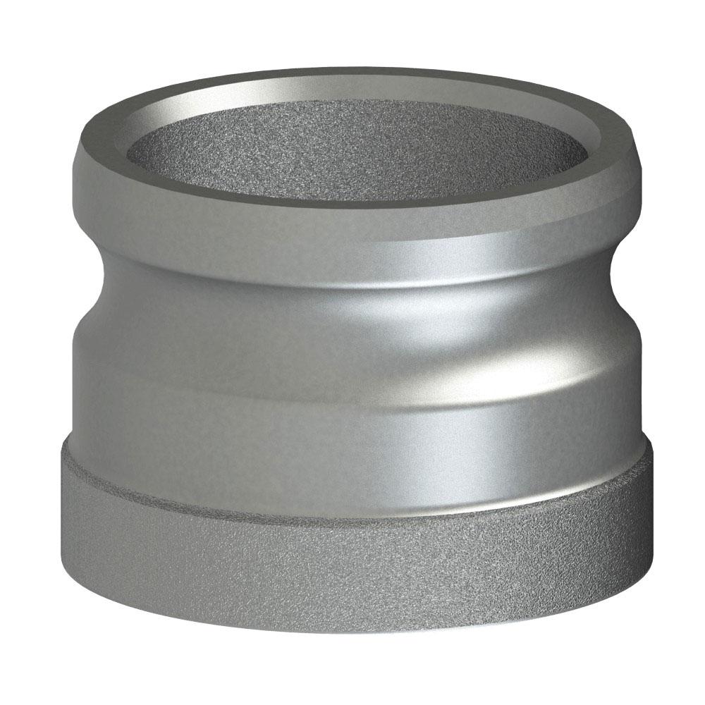64606001 (60AWS) by PT-Coupling | Cam & Groove Adapter | Type AWS | 6" Adapter x Socket Weld for Tube | 316 Stainless Steel