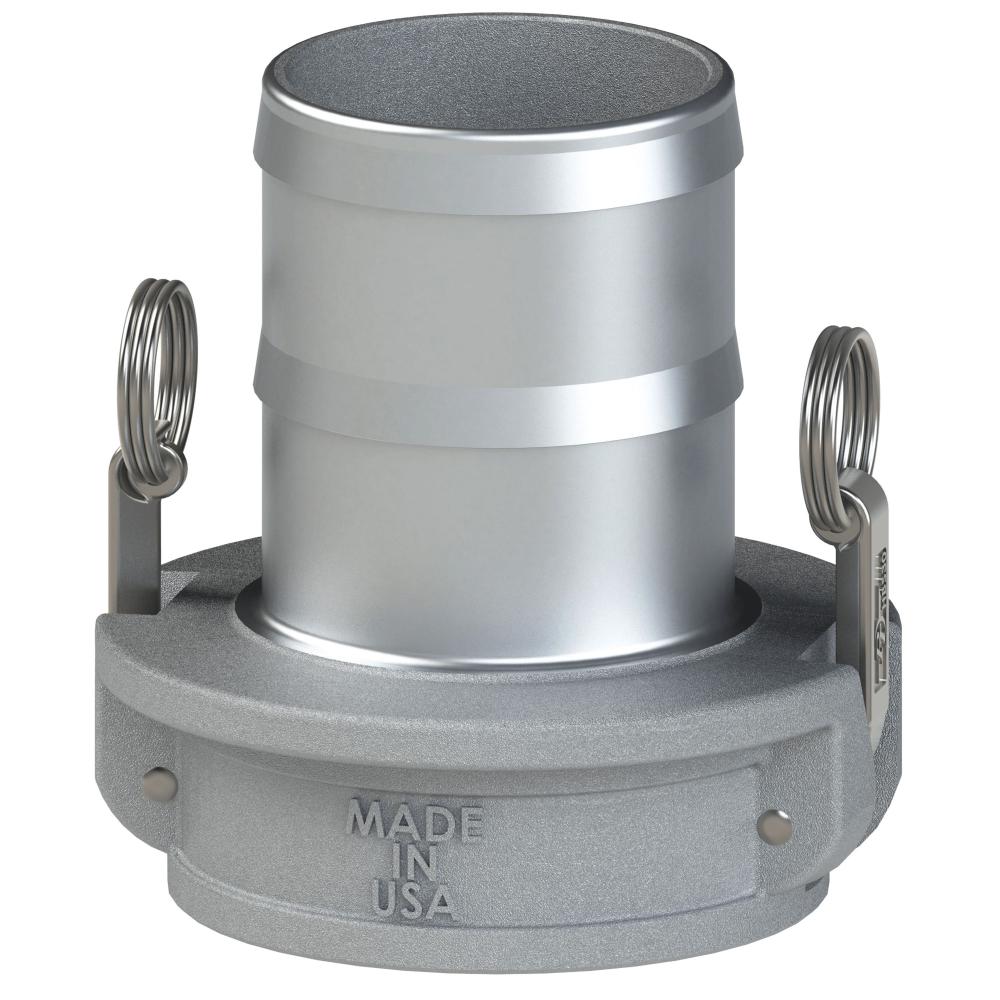77040 (40SBCUS Alum) by PT-Coupling | Safety Bump Cam and Groove Fitting | 4" Coupler x 4" Hose Shank (Undersized Shank) | Aluminum/HB