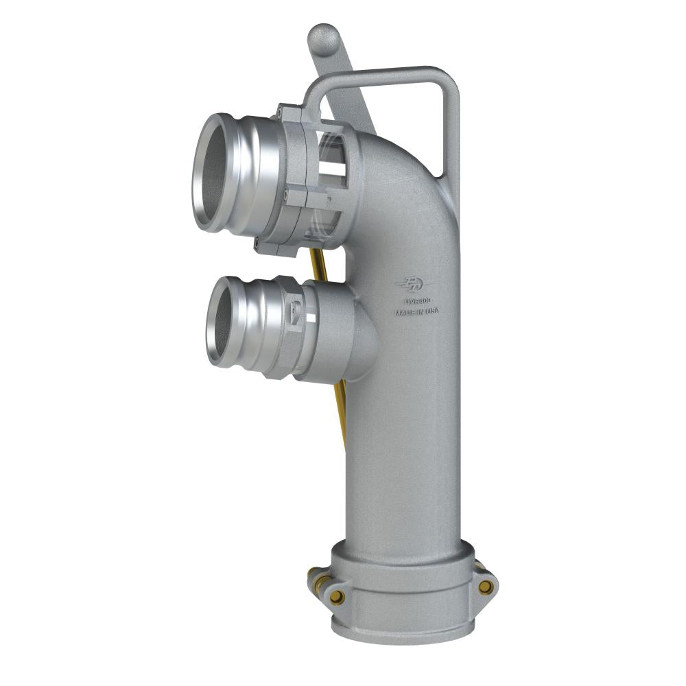 88004000 (UVR400) by PT-Coupling | Petroleum Handling Single Point Vapor Recovery Elbow (Coaxial Delivery Elbow | Product Top, Vapor Bottom) with 4" Adapter