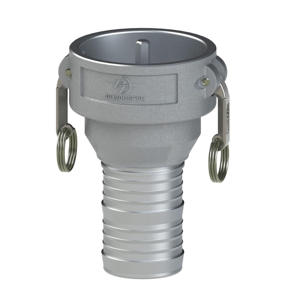 89010404A (40X30CSPVR) by PT-Coupling | Petroleum Handling Vapor Recovery Breakaway Reducing Coupler | 4" Coupler x 3" Hose Shank | Aluminum