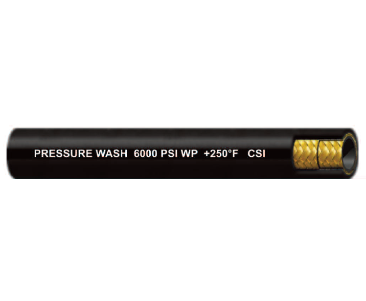 3/8" PW6000 by Couplamatic | Two Wire Import Pressure Wash Hose | Thin Cover | Black | 3/8" ID | 600ft