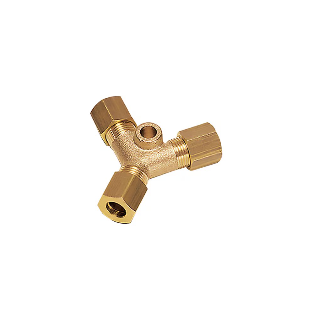 0142 12 00 by Parker | Legris Brass Metrics Compression | Union | 12mm Tube OD w/ Mounting Boss | Y | Brass | Pack of 10