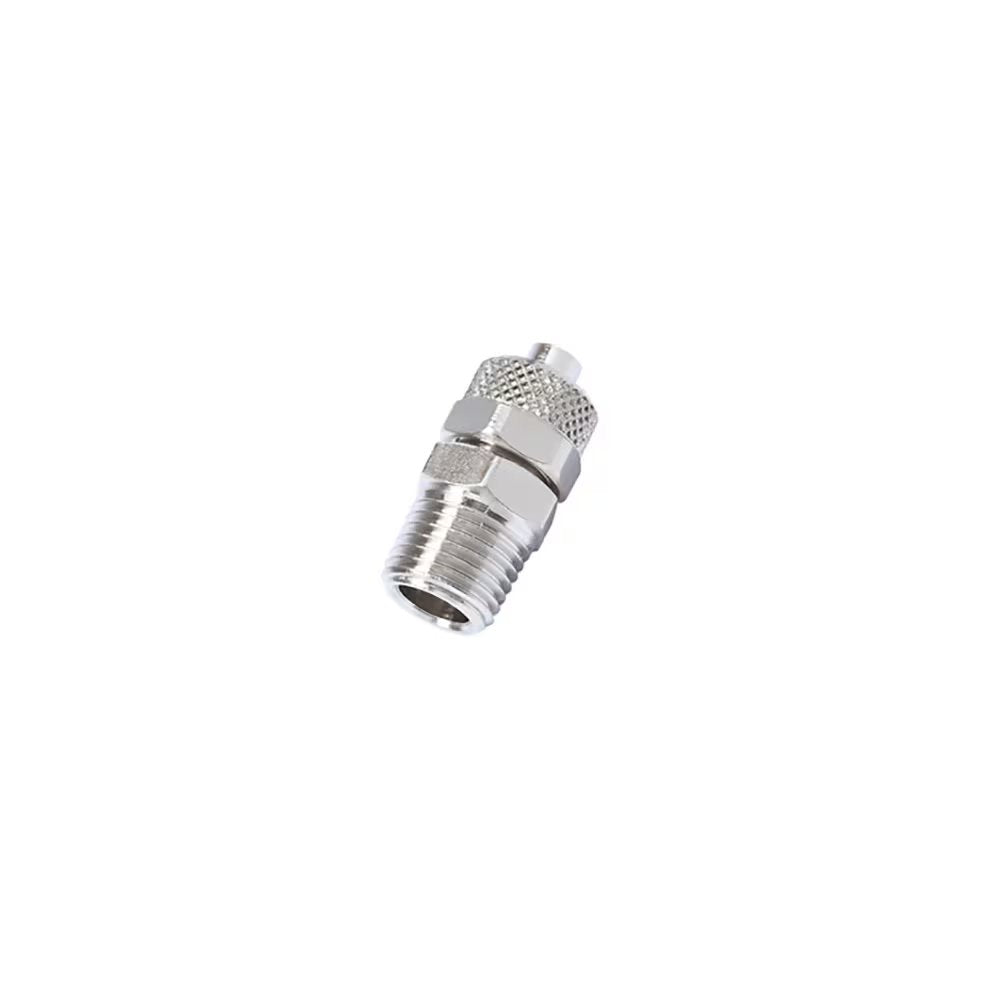 F3BPL6/8-1/8 by Parker | Legris Stud Fitting | 6x8 mm Tube OD x 1/8" Male BSPT Thread | 12 mm Hex (F) | 14 mm Hex (F1) | Straight | Nickel-Plated Brass | Pack of 10