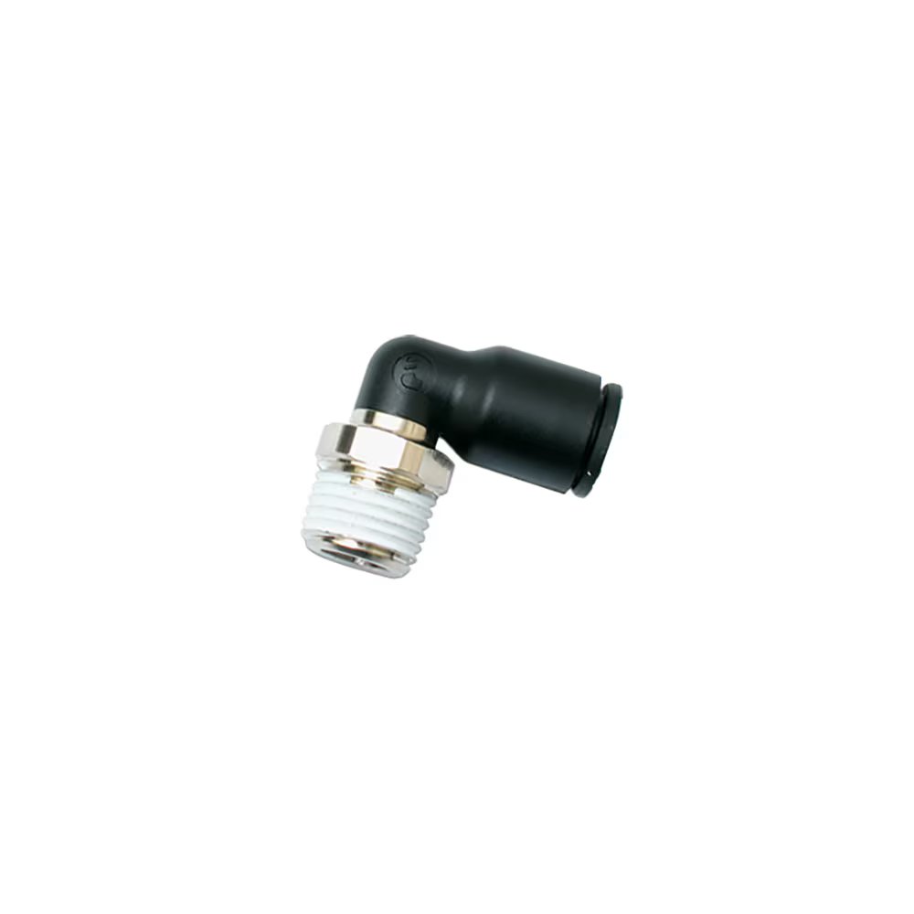 3109 60 11 by Parker | Legris Stud Fitting | 3/8" Push-to-Connect x 1/8" Male Swivel NPT Thread | 15 mm Hex | 90° Elbow | Polymer | Pack of 10