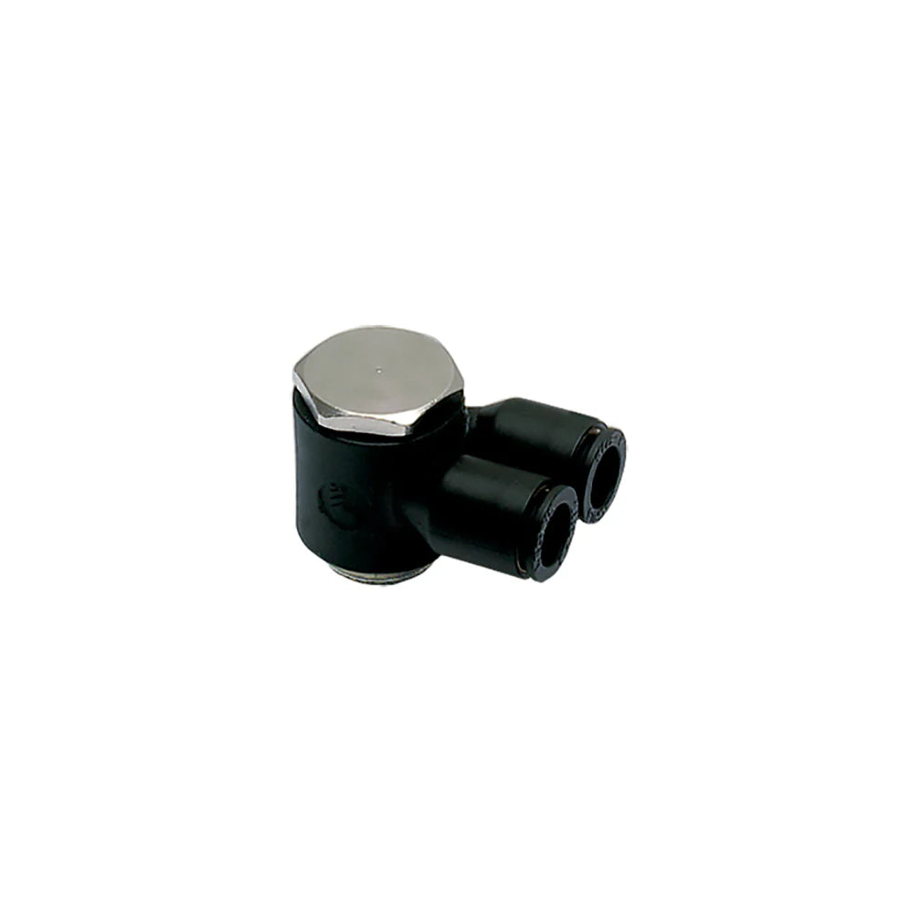 3149 04 19 by Parker | Legris Banjo Fittings | 4 mm Tube Size x M5x0.8 Male M5 Thread | 20.50 mm Length | Twin Banjo | Polymer | Pack of 10