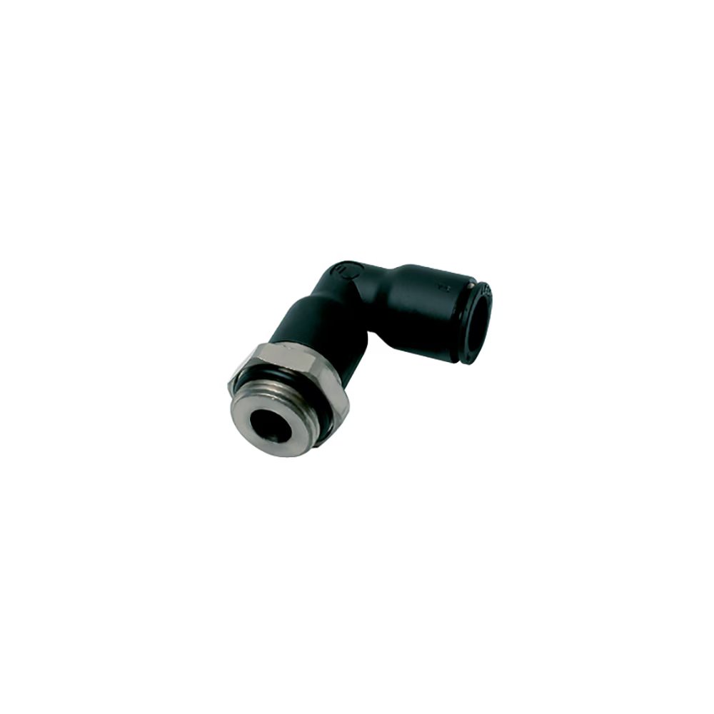 3169 56 55 by Parker | Legris Stud Fitting | 1/4" Push-to-Connect x M7x1 Male M7 Thread | 9 mm Hex | 1.35" Length | 90° Elbow | Nylon | Pack of 10