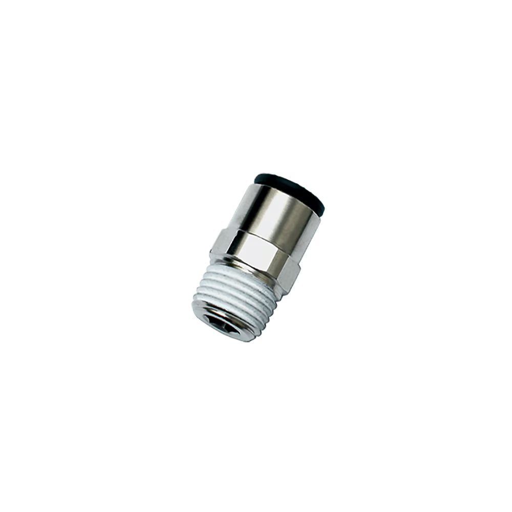 3175 60 18 by Parker | Legris Stud Fitting | 3/8" Push-to-Connect x 3/8" Male NPT Thread | 18 mm Hex | Straight | Polymer | Pack of 10