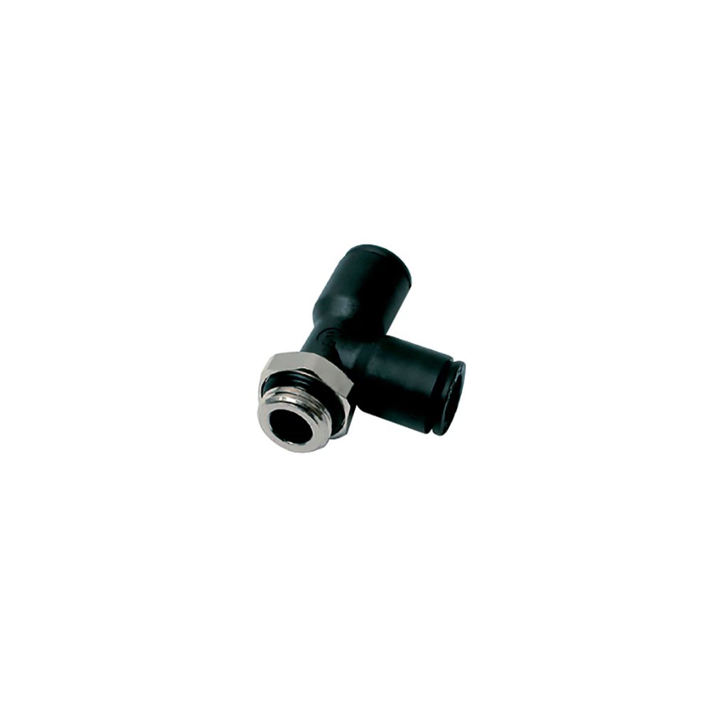 3193 04 13 by Parker | Legris Stud Fitting | 4 mm Push-to-Connect x 1/4" Male Swivel BSPP Thread | 16 mm Hex | Tee | Polymer | Pack of 10