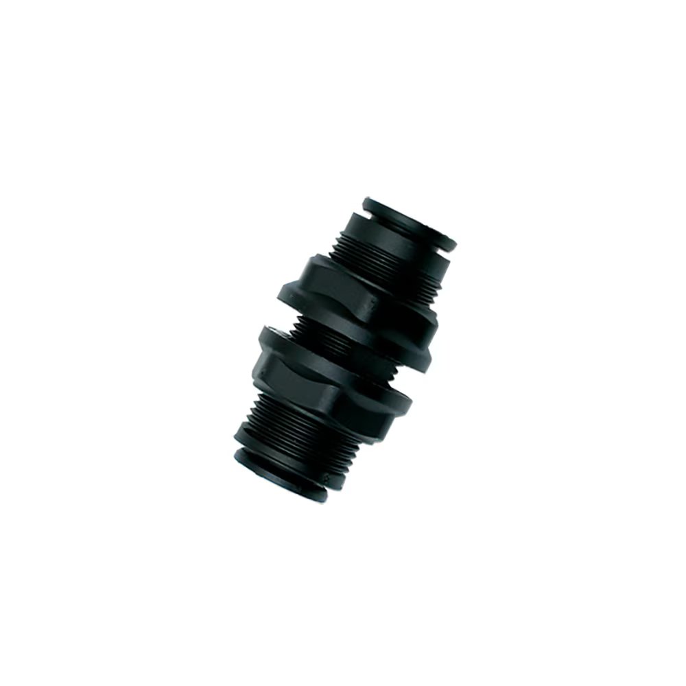 3116 04 00 by Parker | Legris Bulkhead Connector Fitting | 4 mm Push-to-Connect | 13 mm Hex | 25 mm Length | Straight | Polymer | Pack of 10