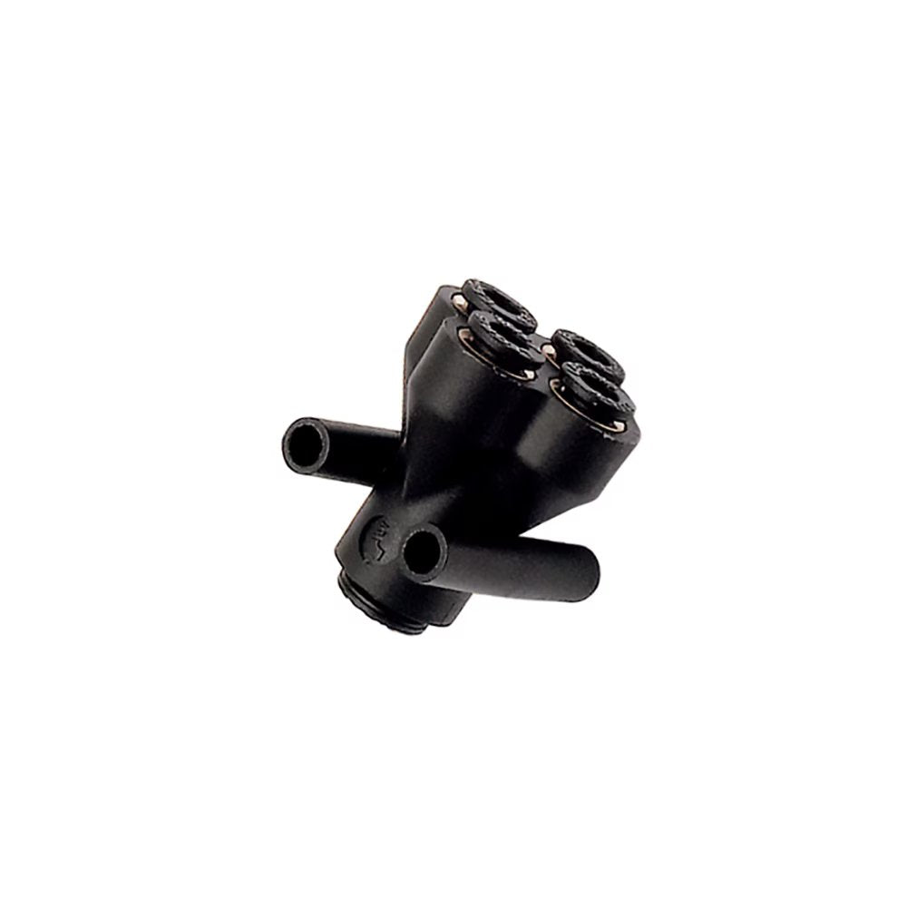 3144 04 56 by Parker | Legris Multiple Fittings | 5/32" Push-to-Connect x 1/4" Push-to-Connect | 1.18" Length | Double Y | Nylon | Pack of 10