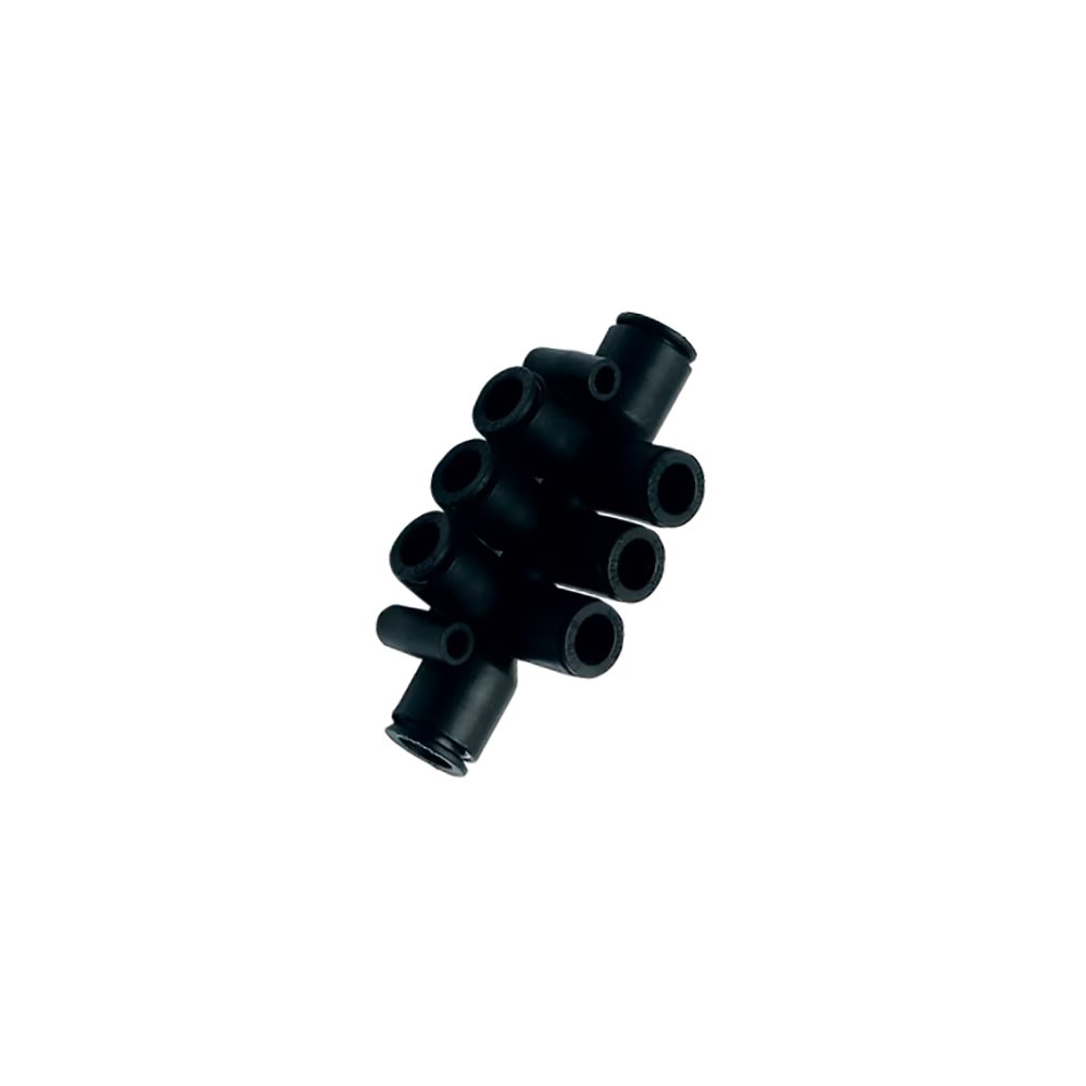 3306 56 04 by Parker | Legris Multiple Fittings | 1/4" Push-to-Connect x 5/32" Push-to-Connect | 2.84" Length | Multiple Tee | Nylon | Pack of 5