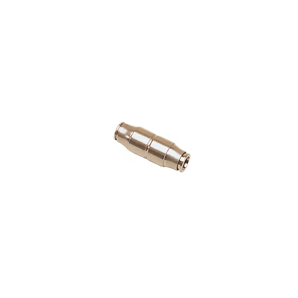 3206 03 00 by Parker | Legris Tube Connector | 3 mm Tube Size | 17 mm Length | Straight | Nickel-Plated Brass | Pack of 10