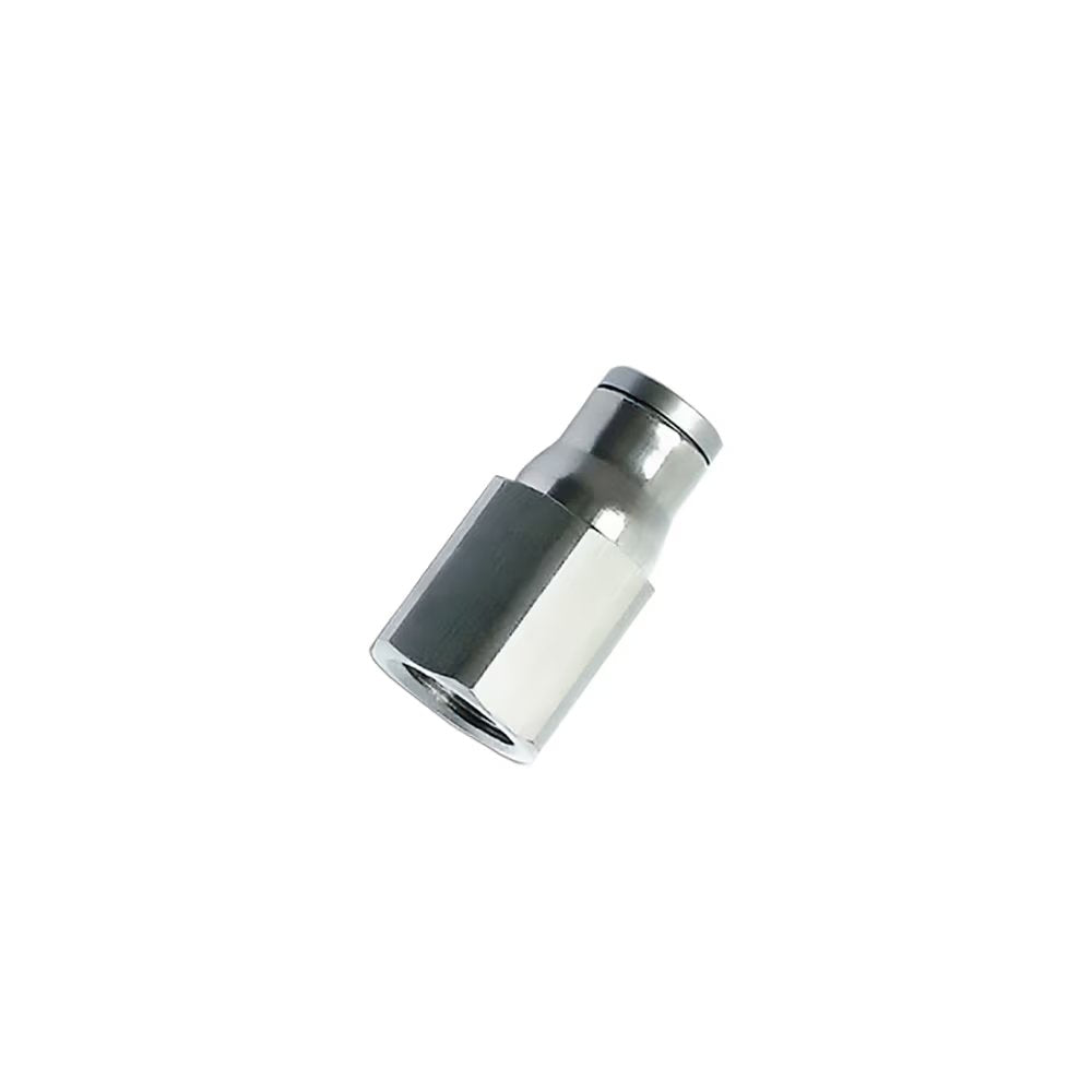 3614 04 10 by Parker | Legris Stud Fitting | 4 mm Tube Size x 1/8" Female BSPP Thread | 25 mm Length | Straight | Nickel-Plated Brass | Pack of 10