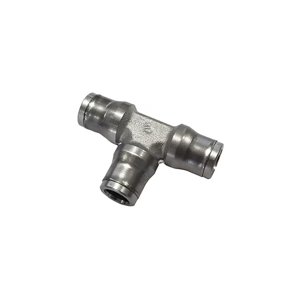 3604 08 00 by Parker | Legris Tube-to-Tube Fitting | 8 mm Tube Size | 47 mm Length | Tee | Nickel-Plated Brass | Pack of 10