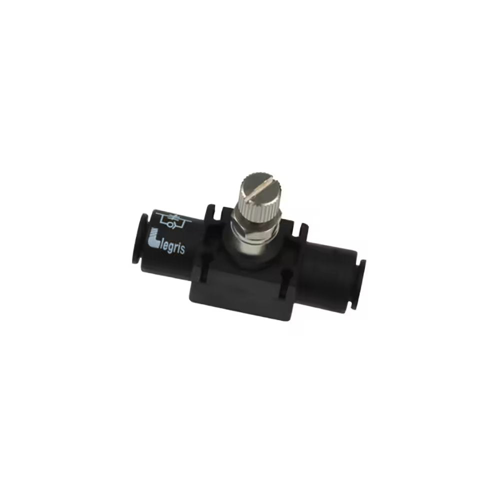 7770 04 00 by Parker | Legris In-Line One-Way Flow Regulator | 4mm Tube Size | 5mm Hex | 36mm Length | Straight | Polymer | Pack of 10