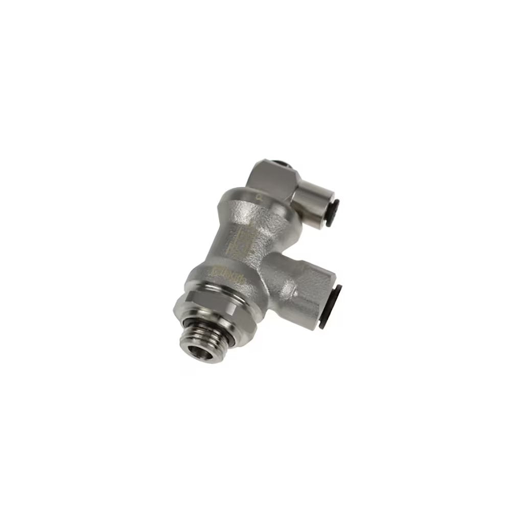 7880 08 17 by Parker | Legris Blocking Fitting | 8 mm Tube Size x 3/8" Male BSPP Thread | 21 mm Hex | 60.5 mm Length | Multi-Directional | Nickel-Plated Brass
