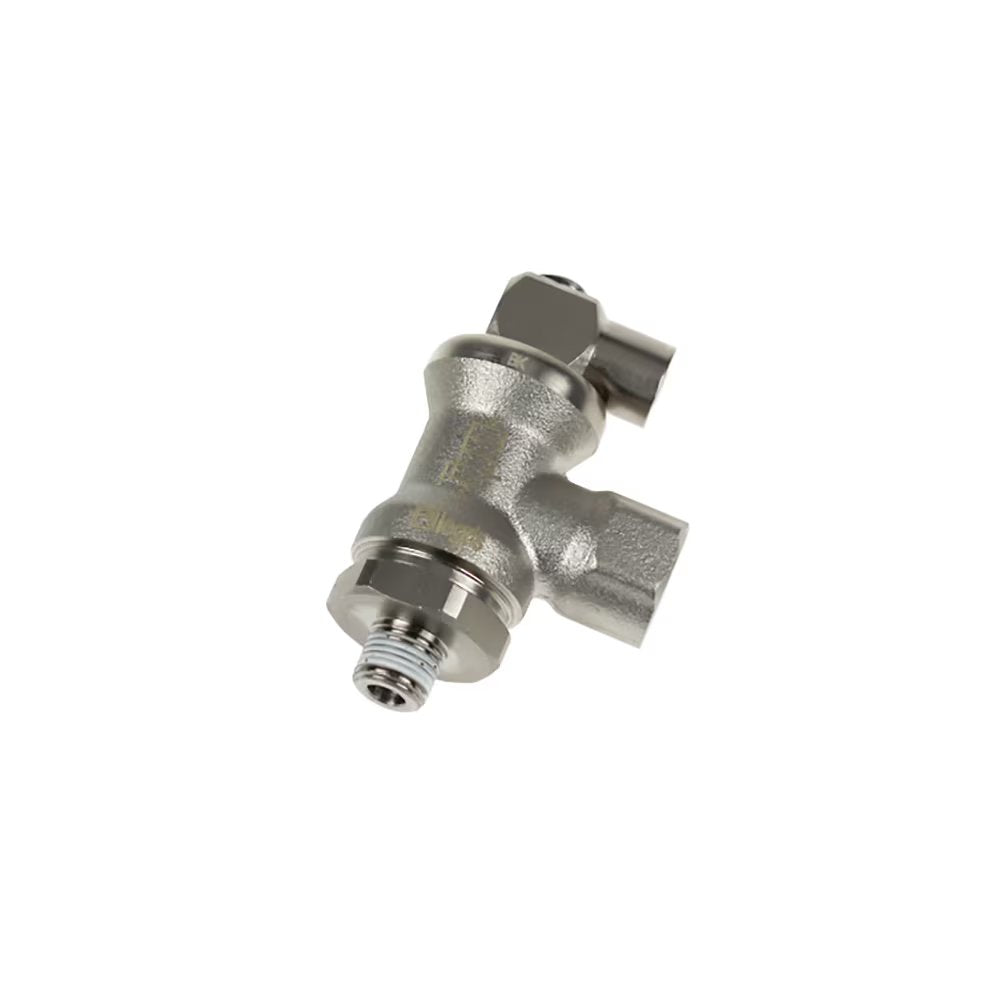 7886 13 13 by Parker | Legris Blocking Fitting | 1/4" Male BSPP Thread x 1/4" Female BSPP Thread | 21 mm Hex | Multi-Directional | Nickel-Plated Brass