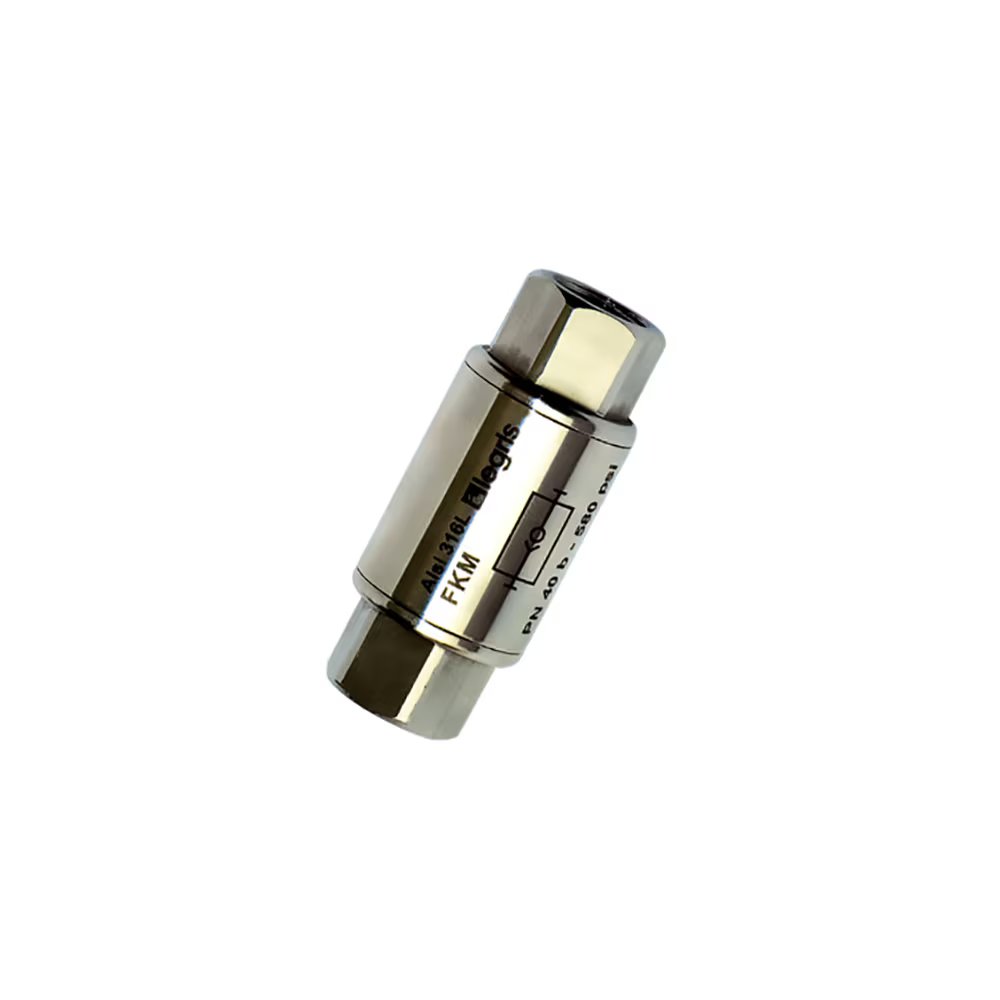 4895 18 18 by Parker | Legris Non-Return Valve | 3/8" Female NPT Thread | 67 mm Length | Straight | 316L Stainless Steel | Pack of 2