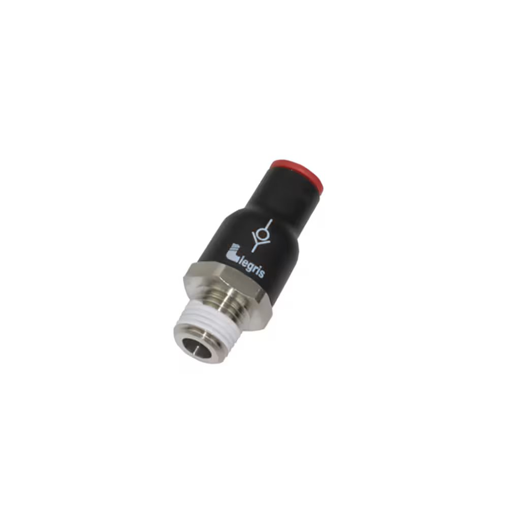 7995 04 10 by Parker | Legris In-Line Non-Return Valve | 4 mm Tube Size x 1/8" Male BSPT Thread | 16 mm Hex | Straight | Polymer | Pack of 10