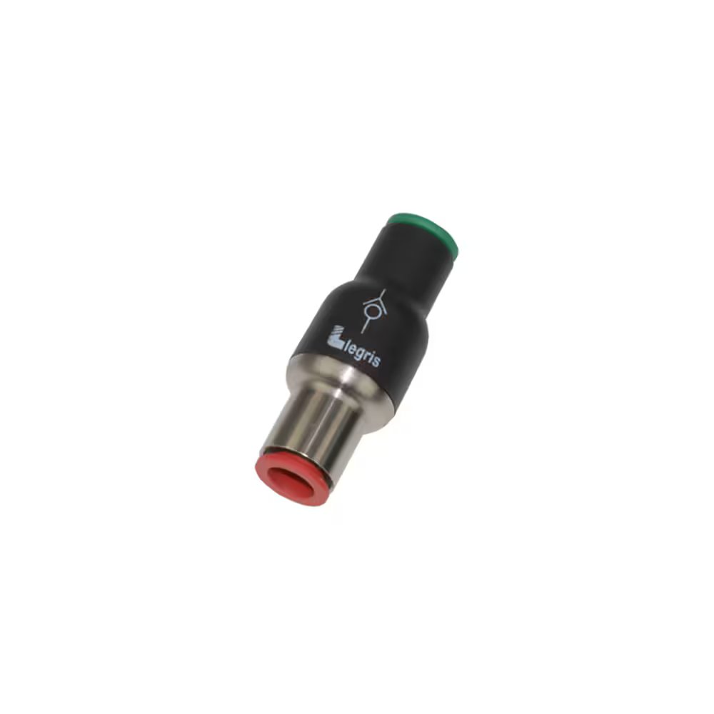 7996 08 00 by Parker | Legris In-Line Equal Non-Return Valve | 8 mm Tube Size | 51.5 mm Length | Straight | Polymer | Pack of 10
