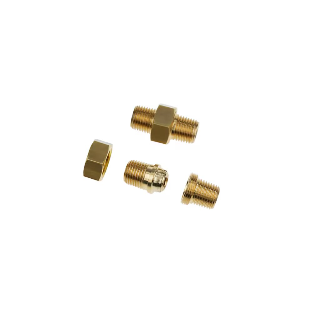0929 01 17 by Parker | Legris 3 Piece w/ Seal | 3/8" Male BSPT Thread | 22 mm Hex | 36.5 mm Length | Straight | Brass | Pack of 10