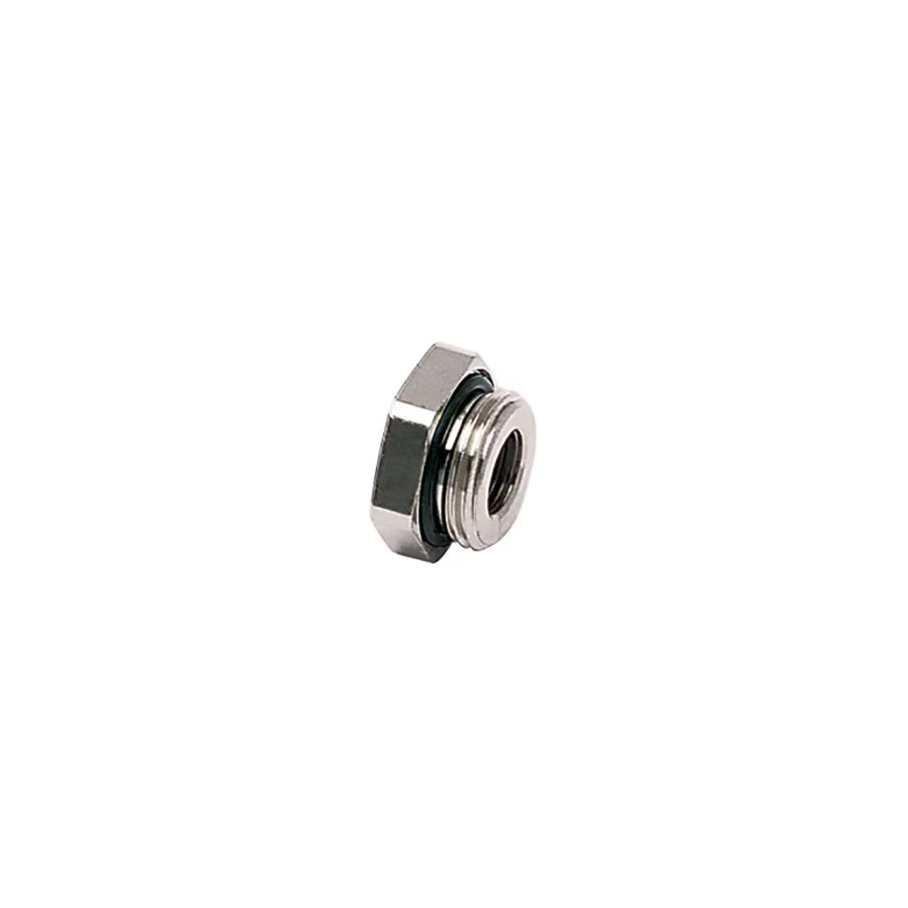 0178 21 17 by Parker | Legris Reducer | 1/2" Male BSPP Thread x 3/8" Female BSPP Thread | 24 mm Hex | 12.5 mm Length | Straight | Nickel-Plated Brass | Pack of 10