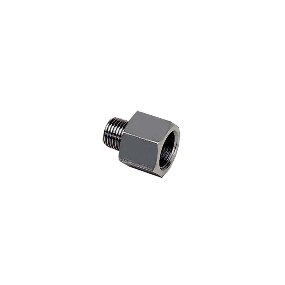 1873 18 22 by Parker | Legris Increaser | 3/8" Male NPT Thread x 1/2" Female NPT Thread | 27 mm Hex | 31.5 mm Hex | Straight | 316L Stainless Steel | Pack of 2
