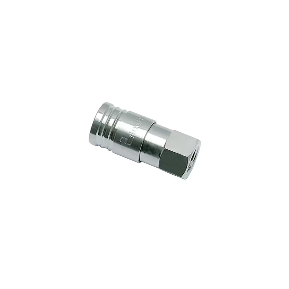 0172 05 13 by Parker | Legris Coupler Quick Disconnect | 1/4" Female BSPP Thread | 19 mm Hex | 47 mm Length | Straight | Nickel-Plated Brass | Pack of 10