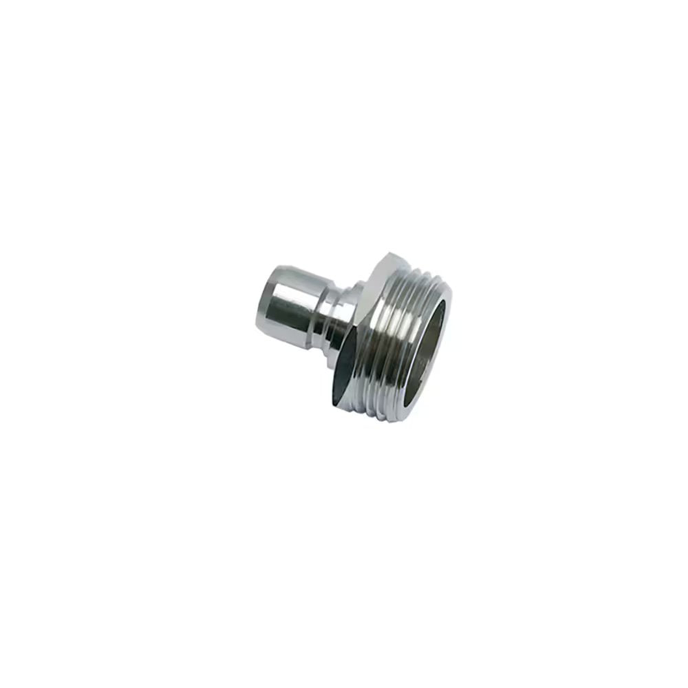 2294 12 17 by Parker | Legris Plug Quick Disconnect | 3/8" Male BSPP Thread | 22 mm Hex | 31.5 mm Length | Straight | Nickel-Plated Brass | Pack of 10