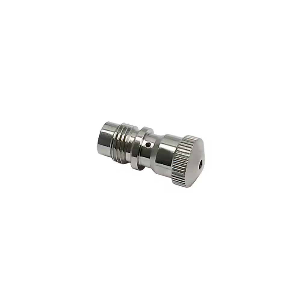 0690 02 00 by Parker | Legris Safety Nozzle | M12x1.25 Male Metric Thread | 31 mm Length | Straight | Nickel-Plated Brass | Pack of 5