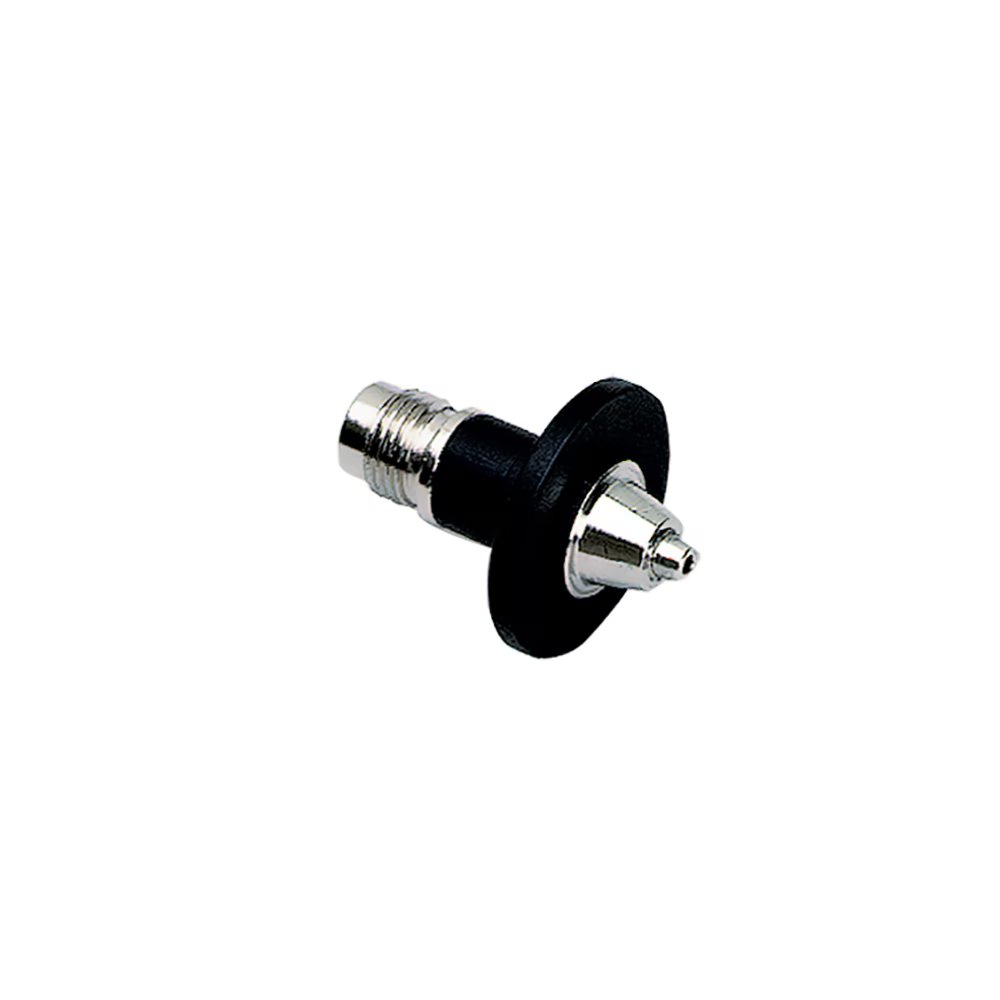 0690 09 00 by Parker | Legris Air Screen Safety Nozzle | M12x1.25 Male Metric Thread | 40.5 mm Length | Straight | Nickel-Plated Brass | Pack of 5