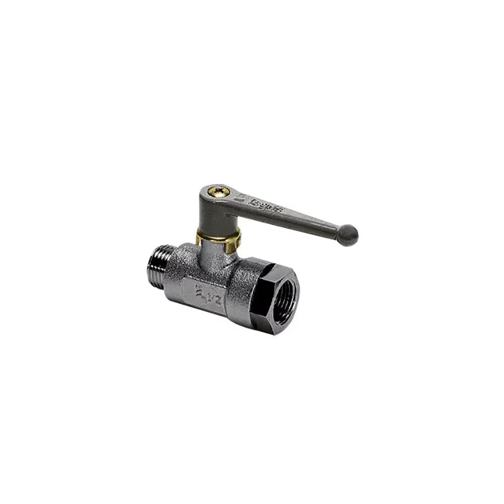 0401 18 27 by Parker | Legris In-Line Ball Valve | 3/4" Male BSPP Thread x 3/4" Female BSPP Thread | 38mm Hex | 79mm Valve Length | Straight | Nickel-Plated Brass | Pack of 2