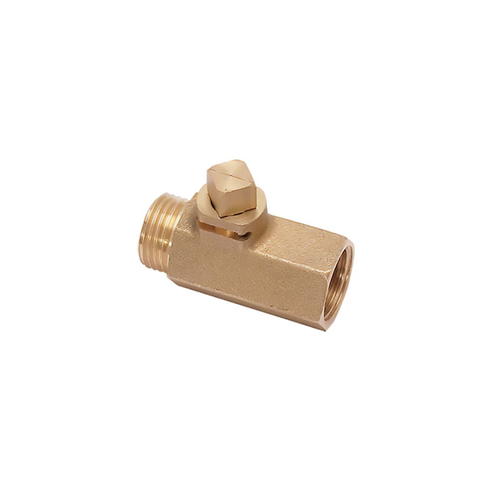 0496 07 17 by Parker | Legris Square Stem Ball Valve | 3/8" Male BSPP Thread x 3/8" Female BSPP Thread | 22 mm Hex | Straight | Brass | Pack of 10