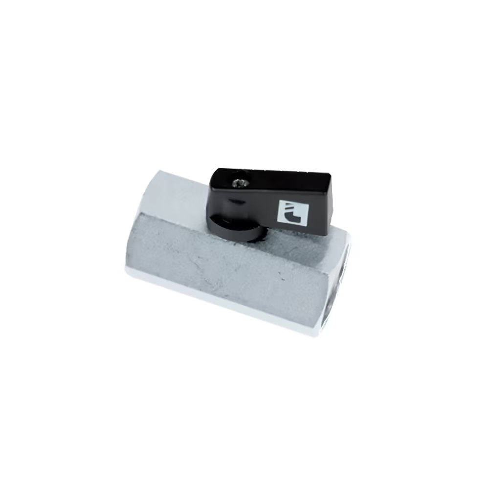 4992 00 13 by Parker | Standard Compact In-Line Ball Valve | 1/4" Female BSPP Thread | 21 mm Hex | 41.5 mm Length | Straight | Chromium Brass | Pack of 5
