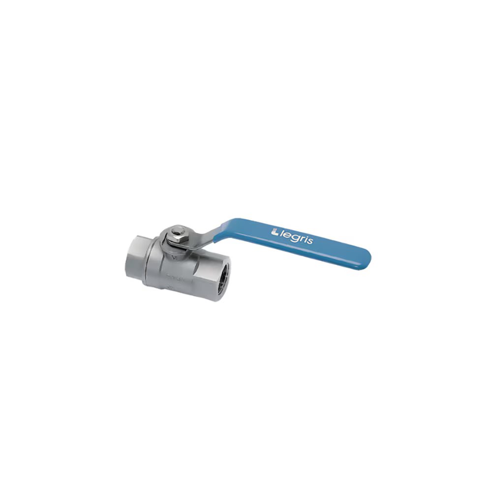 4810 15 21 by Parker | Legris In-Line Ball Valve | 1/2" Female BSPP Thread | Straight | 316L Stainless Steel | Pack of 5