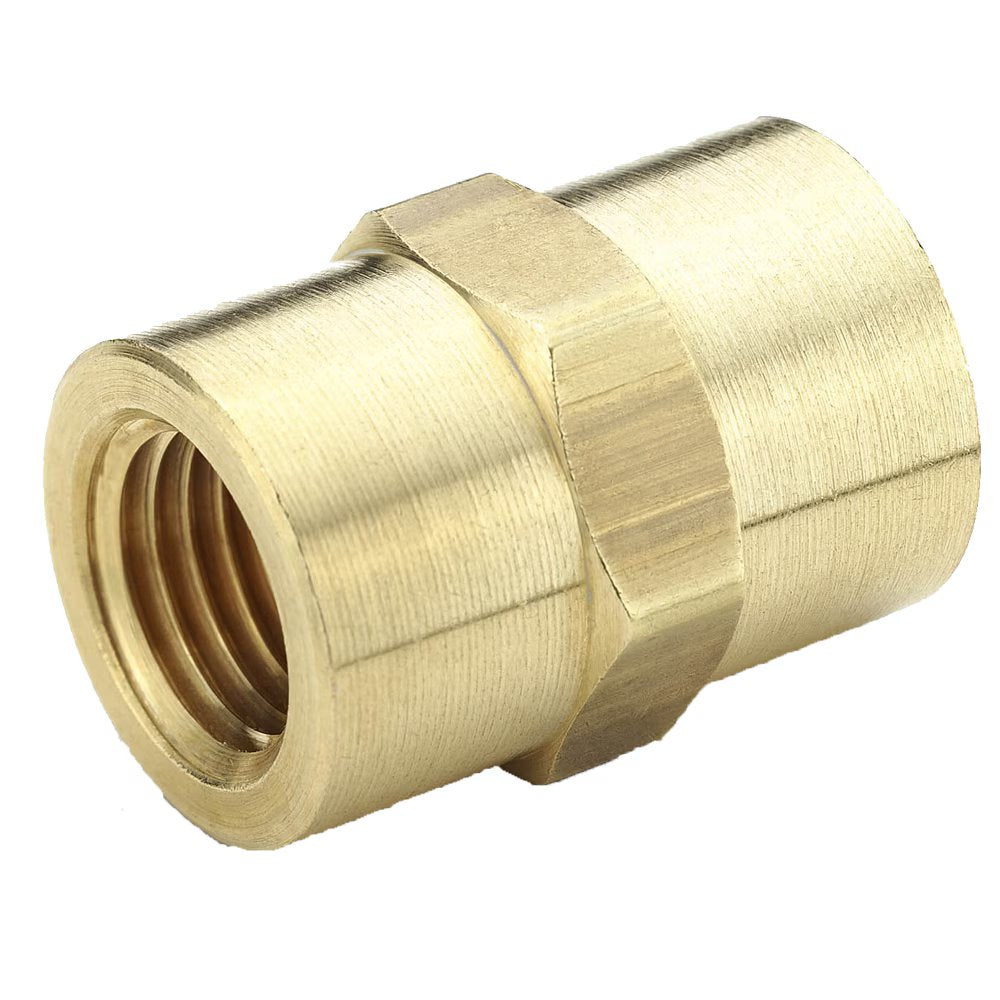 207P-12 by Parker | Legris Equal Adapter | 3/4" Female NPTF Thread | 1-3/8" Hex | 1.53" Length | Straight | Brass | Pack of 10