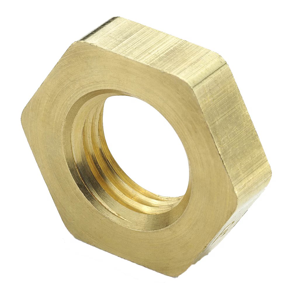 210P-2 by Parker | Lock Nut | 1/8" NPSL Thread | 11/16" Hex | Straight | Brass | Pack of 10
