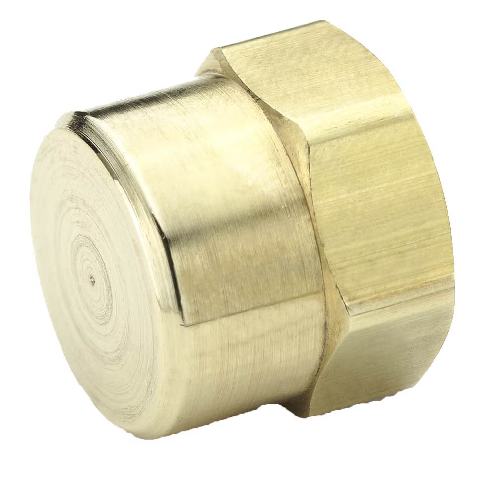 213P-6 by Parker | Cap | 3/8" Female Pipe Thread | 13/16" Hex | .63" Length | Brass | Pack of 10