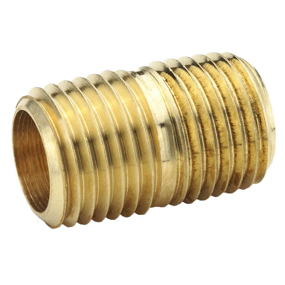 215PN-6 by Parker | Close Nipple | 3/8" Male Pipe Thread | 1.00" Length | Straight | Brass | Pack of 25