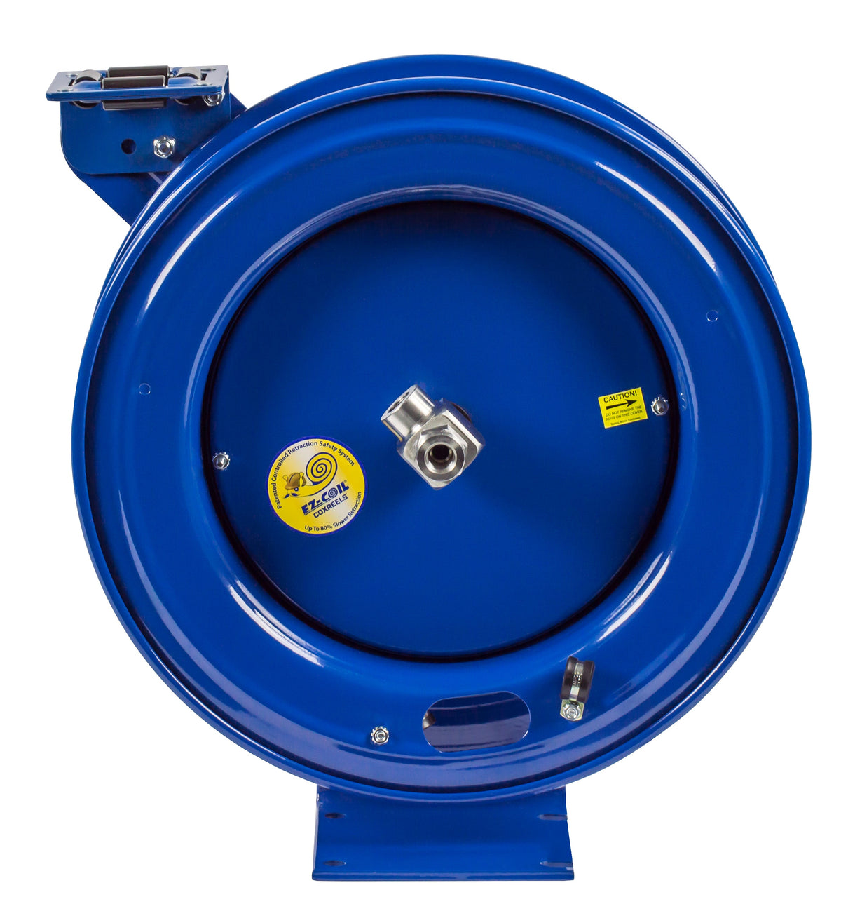 EZ-P-BLL-350 by Coxreels | P Pure Flow Series | 300 PSI EZ-Coil Safety Spring Driven Hose Reel for Breathing Air & Clean Fluids | 3/8" Hose ID, 3/8" FNPT Inlet | Steel | 50ft Capacity, Hose Not Included