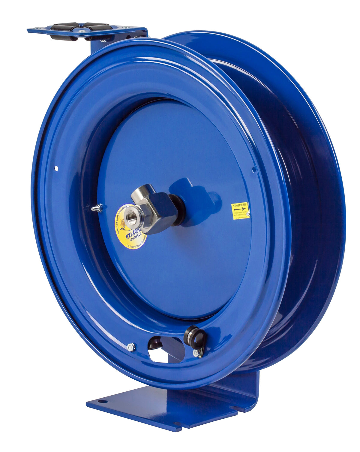EZ-P-BHL-350 by Coxreels | P Pure Flow Series | 6,000 PSI EZ-Coil Safety Spring Driven Hose Reel for Breathing Air & Clean Fluids | 3/8" Hose ID, 3/8" FNPT Inlet | Steel | 50ft Capacity, Hose Not Included