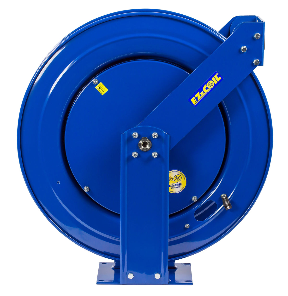 EZ-TBLL-3100 by Coxreels | T Pure Flow Series | 300 PSI EZ-Coil Safety Spring Driven Hose Reel for Breathing Air & Clean Fluids | 3/8" Hose ID, 3/8" FNPT Inlet | Steel | 100ft Capacity, Hose Not Included