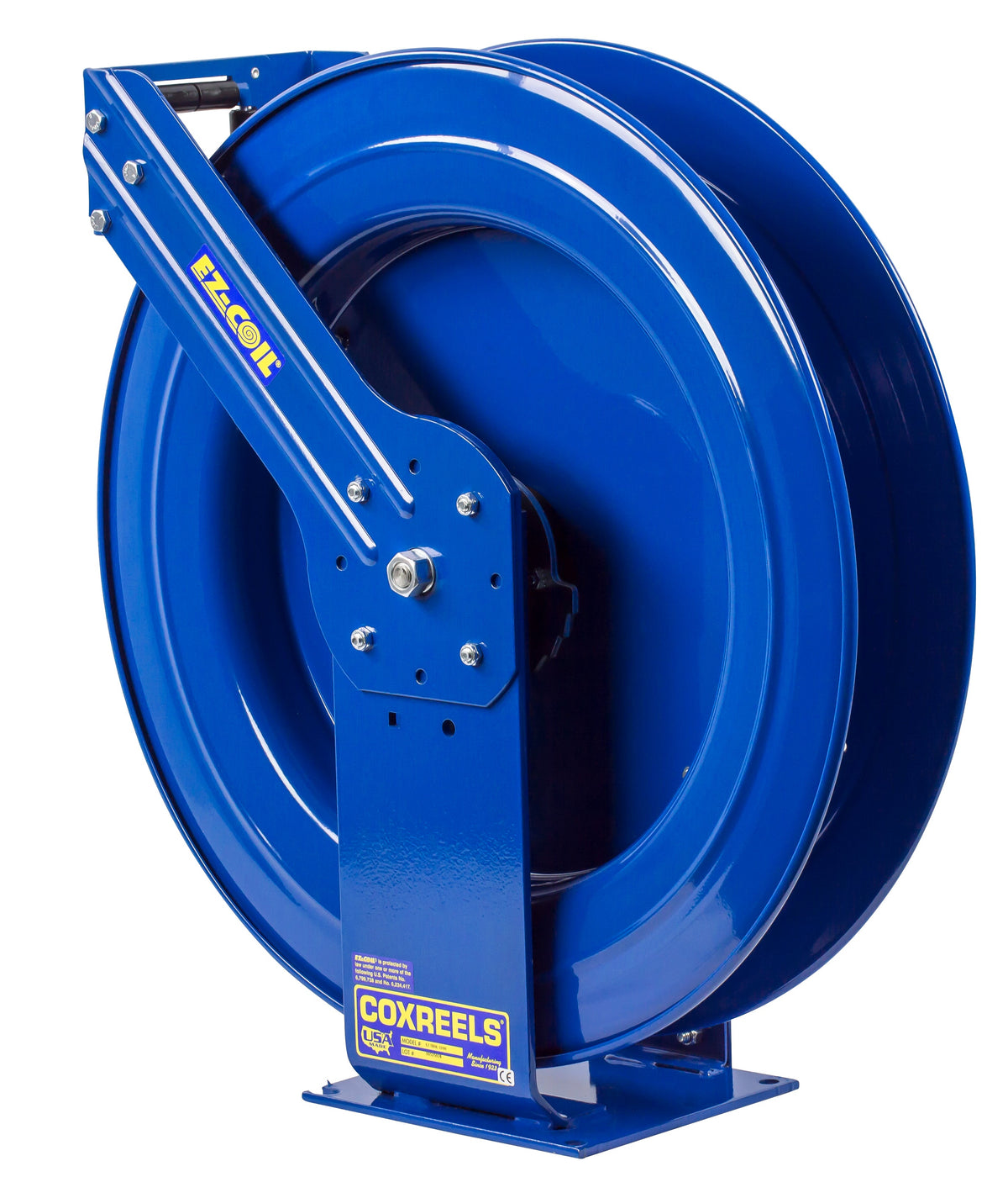 EZ-TBLL-3100 by Coxreels | T Pure Flow Series | 300 PSI EZ-Coil Safety Spring Driven Hose Reel for Breathing Air & Clean Fluids | 3/8" Hose ID, 3/8" FNPT Inlet | Steel | 100ft Capacity, Hose Not Included