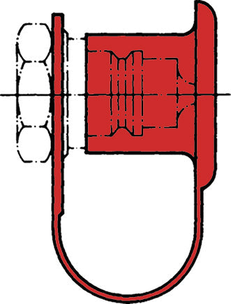 QAC-16 ARGUS by Kuriyama | Hydraulic Quick Disconnect Dust Cap for Male Plug | QA-ISO-A | Poppet Standard ISO 7241 A | for -16 Size | Red | Plastic