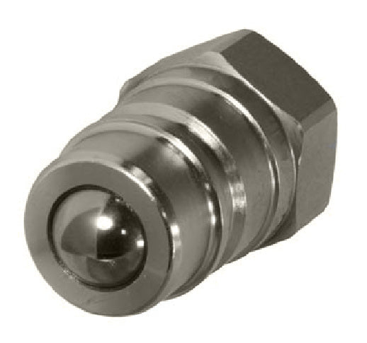 QC-AGBL12-M-08N by Couplamatic | Hydraulic Quick Coupler | AGBL Series | 1/2" Body Size x 1/2-14 Female NPTF | Plug | Zinc Plated
