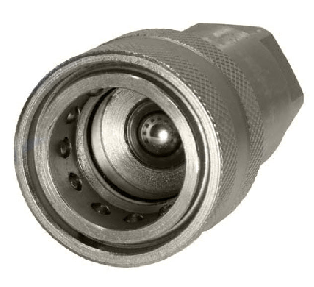 QC-AGBL12-F-08S by Couplamatic | Hydraulic Quick Coupler | AGBL Series | 1/2" Body Size x 3/4-16 Female SAE | Socket | Zinc Plated