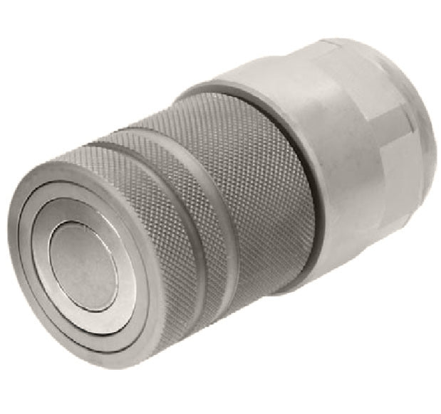 QC-FF12-F-12N by Couplamatic | Hydraulic Quick Coupler | FF Series | ISO 16028 Flat Face | 1/2" Body Size x 3/4-14 Female NPT | Socket | Zinc Nickel Plated