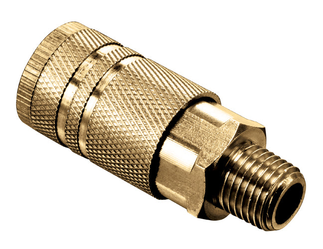 QDAC-6MC by Kuriyama | Industrial Quick Disconnect Coupling | QDAC-MC Series | 1/4" Body Size x 3/8" Male NPTF | Socket | Brass