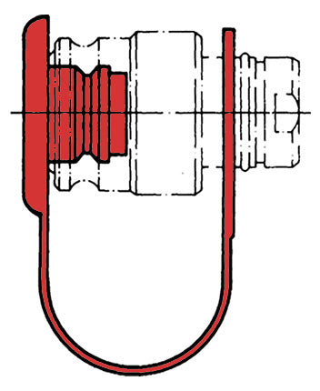 QFP-08 ARGUS by Kuriyama | Hydraulic Quick Disconnect Dust Plug for Female Coupling | QF Series | Flat Face Standard ISO 16028 | for -08 Size | Red | Plastic